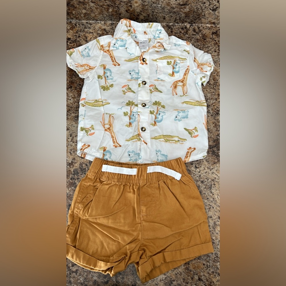 Carter's Multicolor Baby Shirt with Animal Design